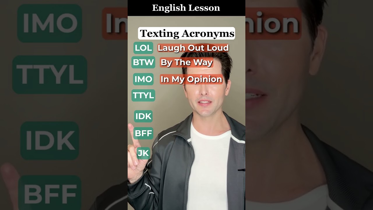 Popular Texting Acronyms Used By English Speakers