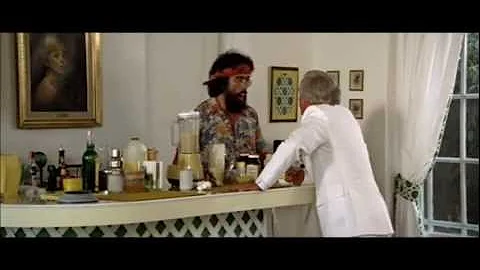 UP IN SMOKE  Strother Martin screams at Tommy Chon...