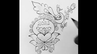 5*1 New Year Rangoli Designs #21 | Free Hand Kolam Designs 2021 | Sankranti Chukkala Muggulu screenshot 5