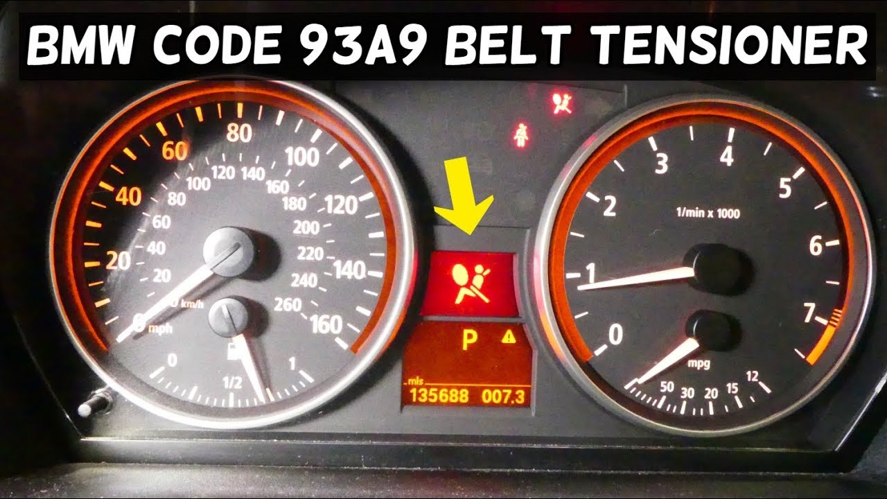 BMW CODE 93A9 BELT TENSIONER DRIVER YouTube