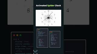 Animated Spider Clock Using HTML, CSS & JavaScript 🕷️⏰ | Code Genus