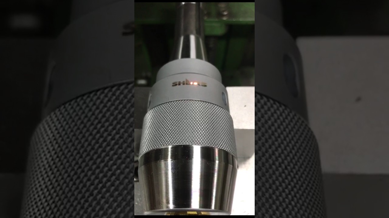 shars R8 keyless drill chuck being laser marked