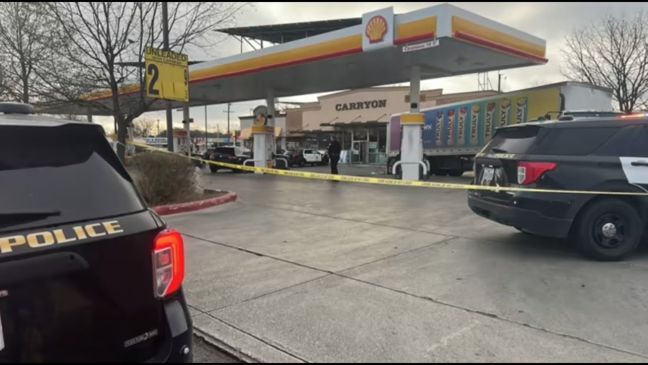Man shot while pumping gas at North Side gas station, SAPD says - YouTube