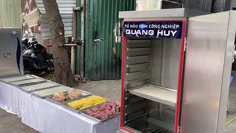 Tủ Cơm Công Nghiệp 50kg (12 Khay) Gas + Điện | Nấu Cơm, Hấp Thực Phẩm Cực Nhanh