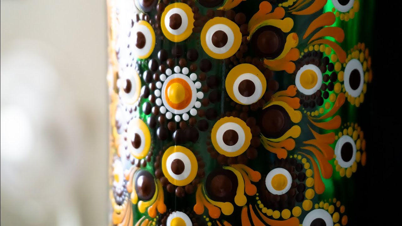 Bottle Art #9 - Dot Mandala Art #38  