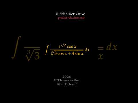 MIT Final Integral Solved by One Perfect Derivative