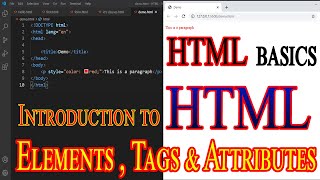 Introduction To HTML | What is HTML in Hindi | HTML Elements , Tags & Attributes | Class 7 | Part 1 screenshot 4