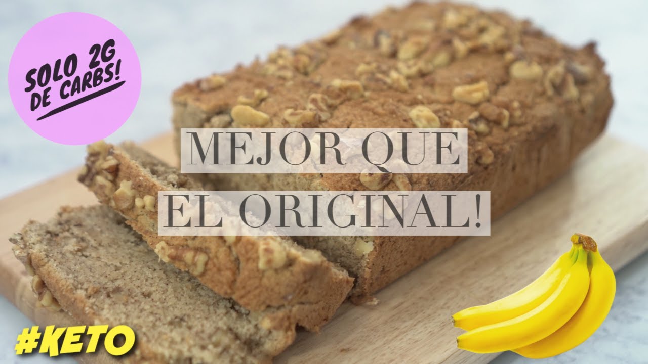 DELICIOSO PAN/TORTA DE BANANA CON NUECES KETO | BANANA WALNUT | SIN AZÚCAR | DIETA CETOGÉNICA