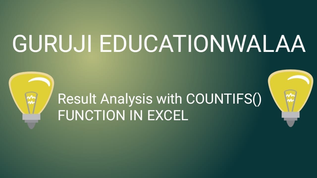 Countifs function in excel youtube