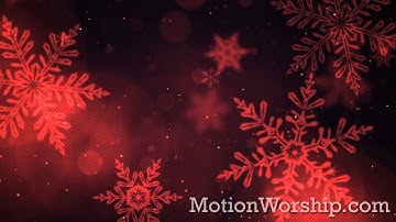 Christmas Glow Snowflakes Red Fast HD Loop by Motion Worship