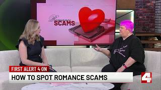 Local resident Patsy Roach talks about online romance scams
