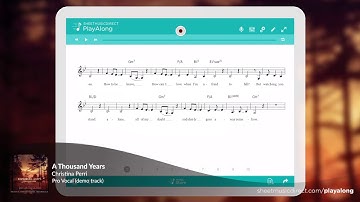 A Thousand Years PlayAlong sheet music - Christina Perri - Pro Vocal (demo track)