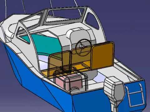 Boat building project PREMARO a Catia V5 design - YouTube