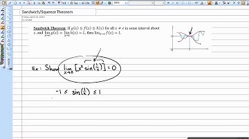 Calc Ch 2 - Evaluating Limits Part 4 (Sandwich/Squeeze theorem)