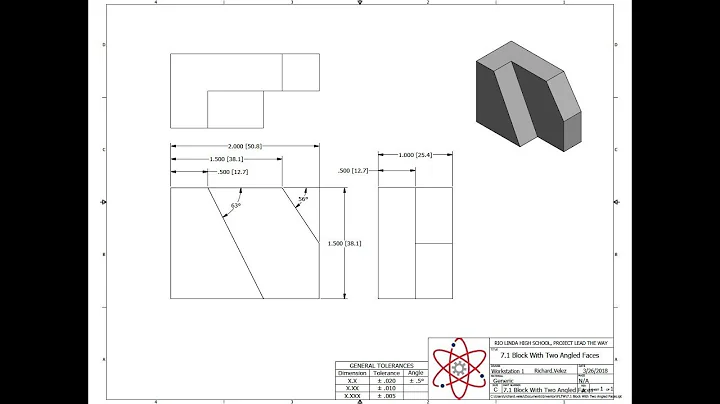 IED 7.1 Block with Two Angled Faces