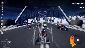 STK Dev - Slipstreaming with 11 AIs on Alpine2 in SuperTux