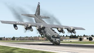 Военный Самолет C-130 Совершил Опасную Посадку На Кратчайшей Взлетно-Посадочной Полосе | Xplane 11