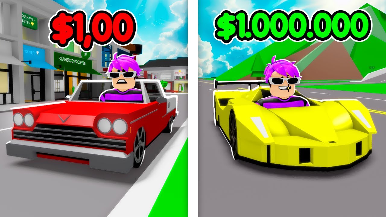 CARRO DE FUGA DE $1 vs $1 000 000 NO BROOKHAVEN!