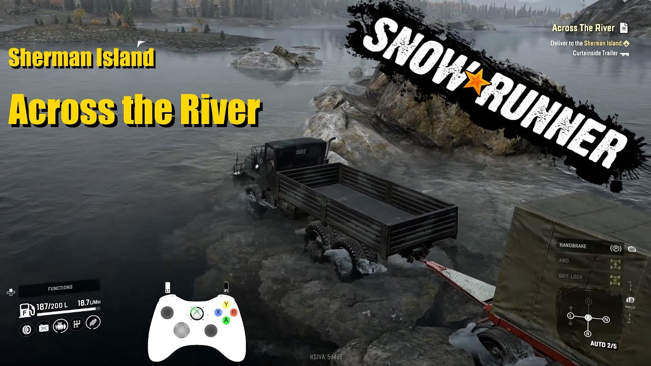 SnowRunner 17 Across the River getting to Sherman Island YouTube