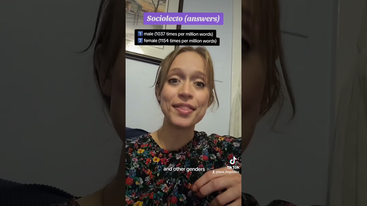 Sociolecto day 1 ANSWERS ✨️ Who says "love" in American English conversation the most? 