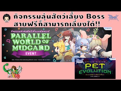 RO GTT : Pet Evolution V2 แนะนำสัตว์เลี้ยงและการอัพเกรด การทำกิจกรรมสุ่มสัตว์เลี้ยงบอส สายฟรีก็มีได้