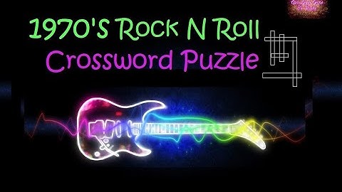 Open Your Years To The 1970s Rock N Roll Crossword Puzzle