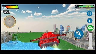 Flying Robot Car Transform: Robot Shooting Games Part2 - Android Gameplay FullHD screenshot 2