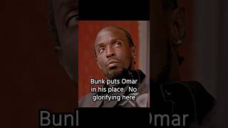 Bunk puts Omar in his place.  No glorifying here.#shortvideo #shorts #foryou #thewire