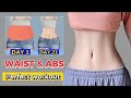 10 min workout to reduce belly fat slim waist at home  waist and abdominal exercises