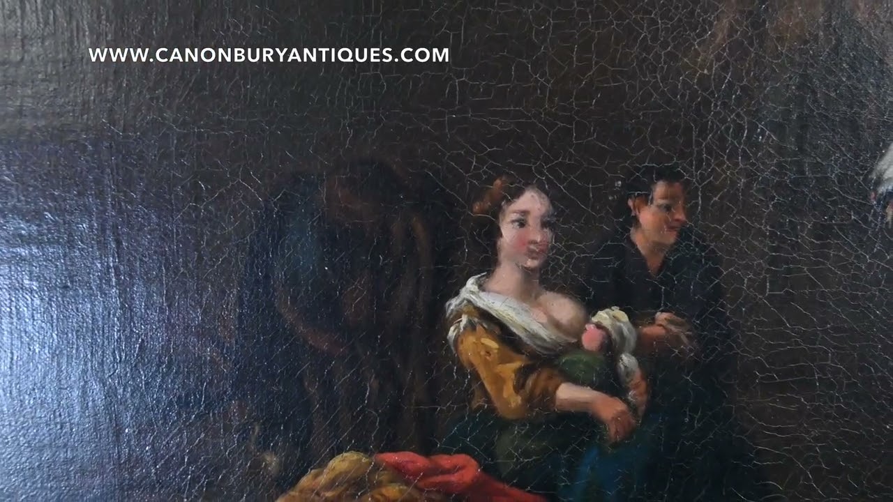 Grand Tour Italianate Oil Painting Landscape After Jan Miel 1780