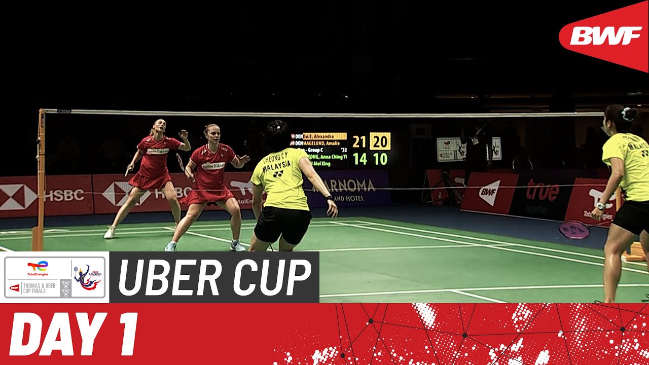 ⁣BWF Uber Cup Finals 2022 | Denmark vs. Malaysia | Group C
