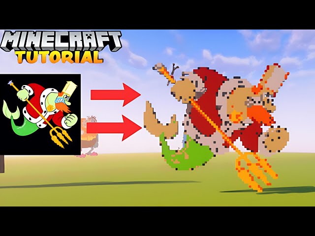 Minecraft Pixel Art Tutorial #84 | How To Build King Neptune in
