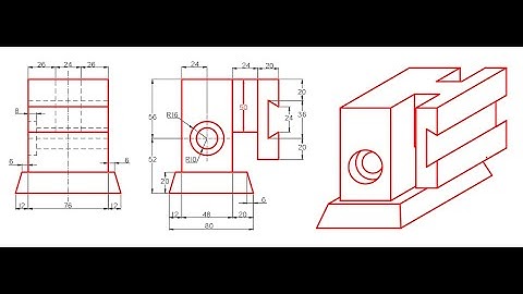 AutoCAD Oblique Projection video 6 by SAAD SHAHIN