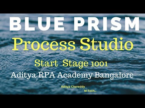 Start Stage BP Process Studio 1001 Blue Prism RPA Training in BTM Layout