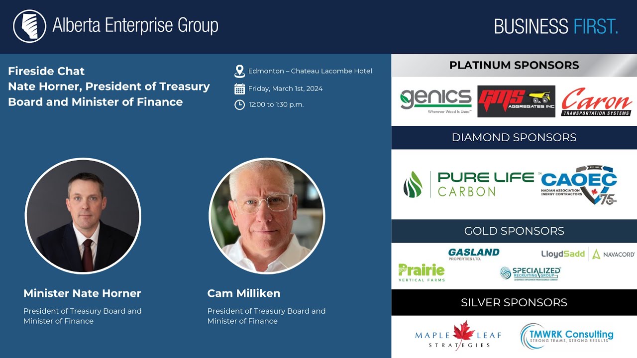 Fireside Chat - Minister Nate Horner and Cam Milliken, Genics