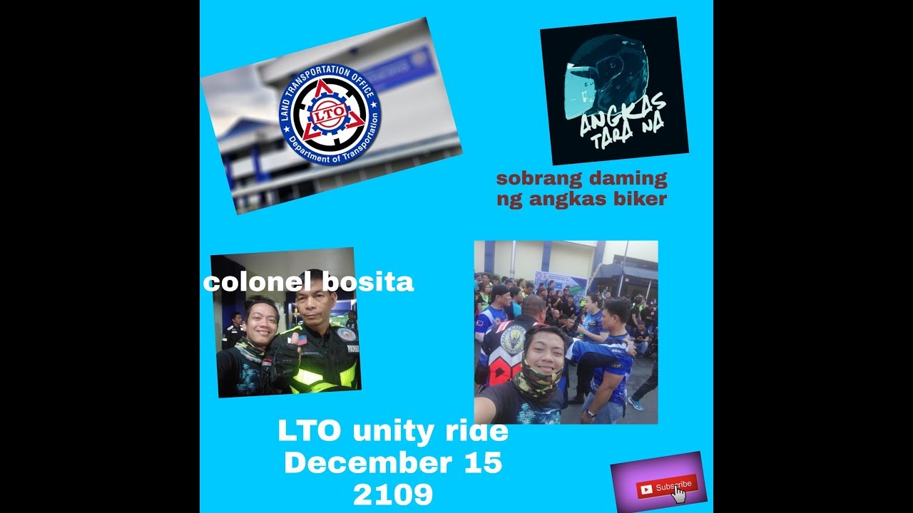 LTO unity ride December 15, 2019: grabe daming angkas rider na umattend ...