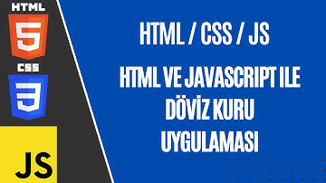 HTML CSS JS ile Döviz Kuru Uygulaması | Gerçek Zamanlı Kur Çevirici Yapımı!