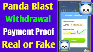 Panda Blast withdrawal | Payment proof | Real or fake screenshot 2