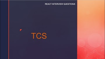 TCS React Interview Questions
