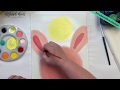 Acrylic painting- Fluffy bunny & Chick! Easter Painting for kids and families. #StayHome #MakeArt
