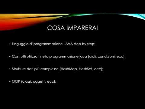 Corso  di programmazione in Java