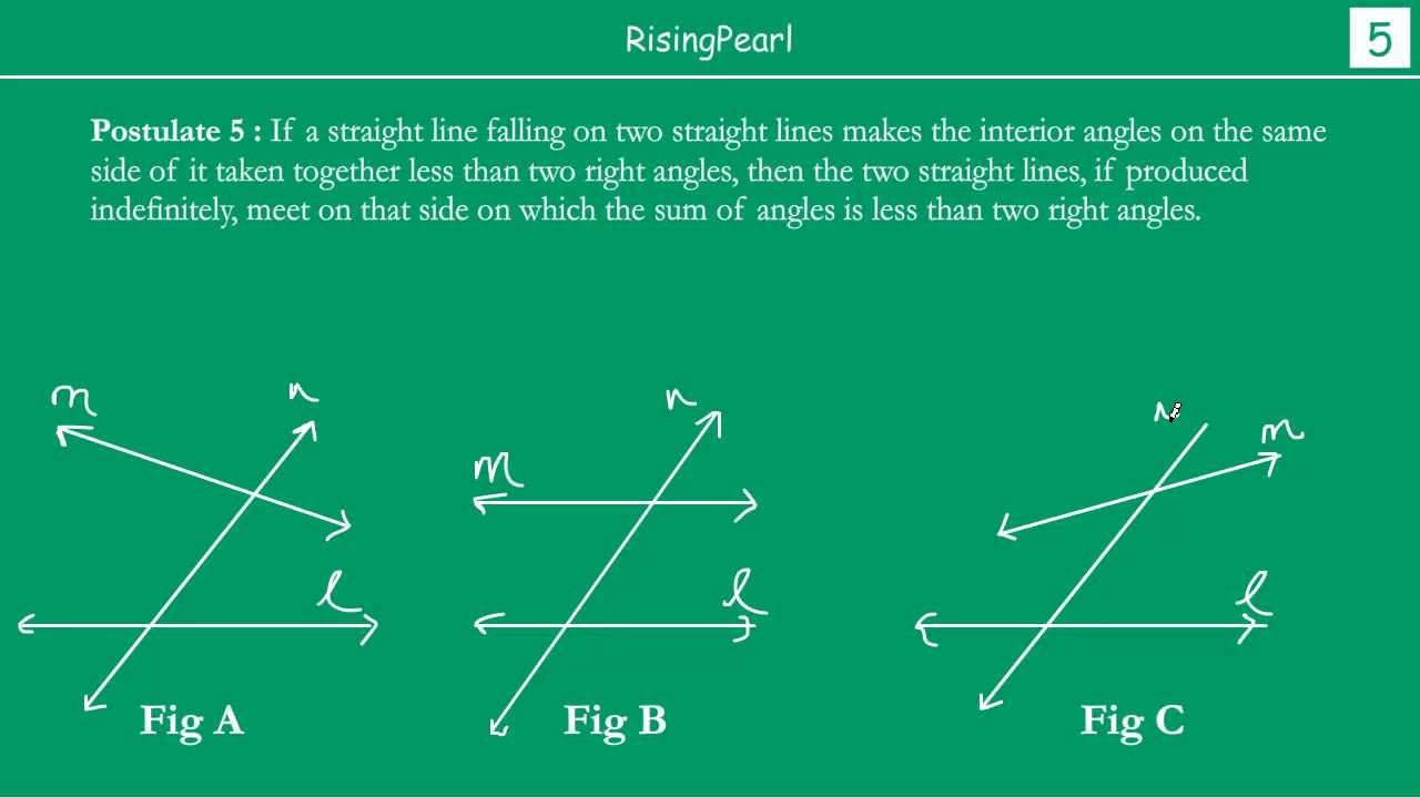 Euclid's 5th postulate - YouTube