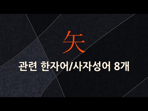 矢(화살 시)에 관한 한자어/사자성어 8개