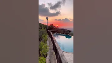 اجمل غروب منتجع نسمة جبل 