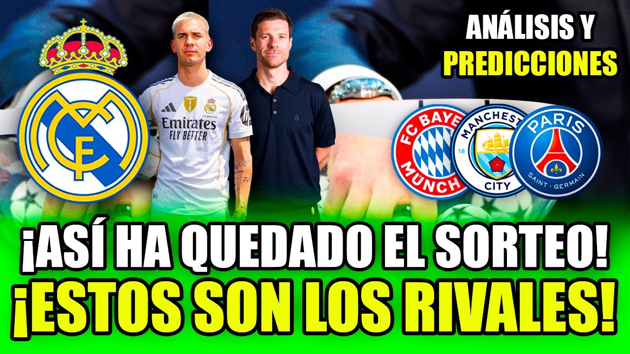 ESTOS SON LOS RIVALES del REAL MADRID en la CHAMPIONS LEAGUE 25/26 ...