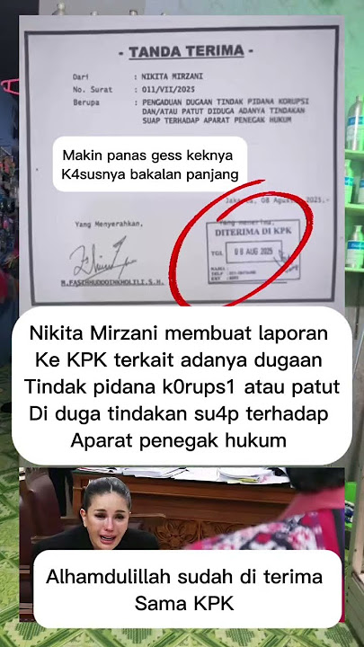 Nikita Mirzani membuat laporan ke kpk #nikitamirzani #kpk #viralvideo #short
