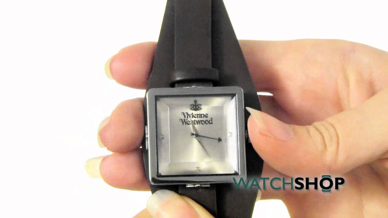 Vivienne Westwood Ladies' Cube Cuff Watch (VV008GNBR) - YouTube
