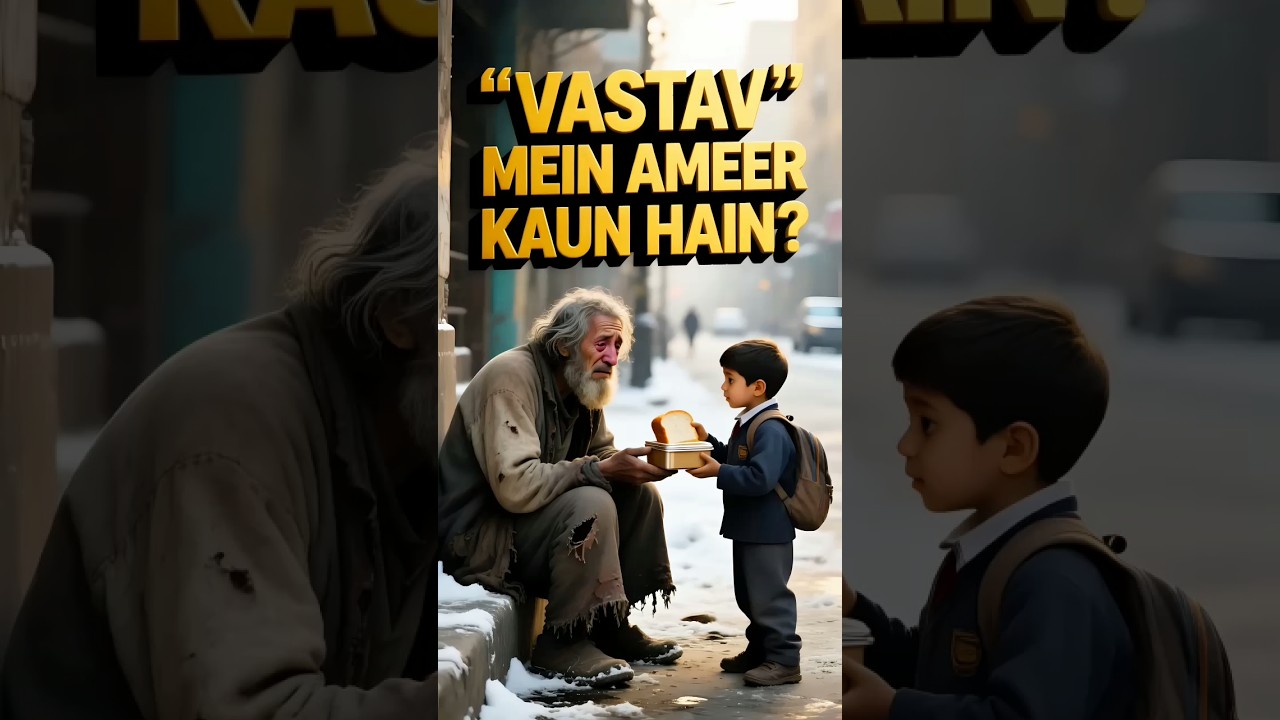 👦 School Boy tiffin Share Beggar's dignity restored | बांटने से खुशी बढ़ती है! 