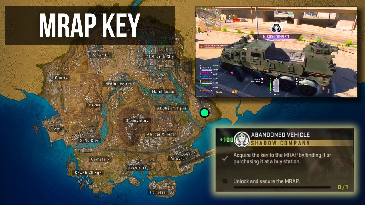 DMZ MRAP KEY LOCATION | Abandoned Vehicle Mission Guide (DMZ Season 5 ...