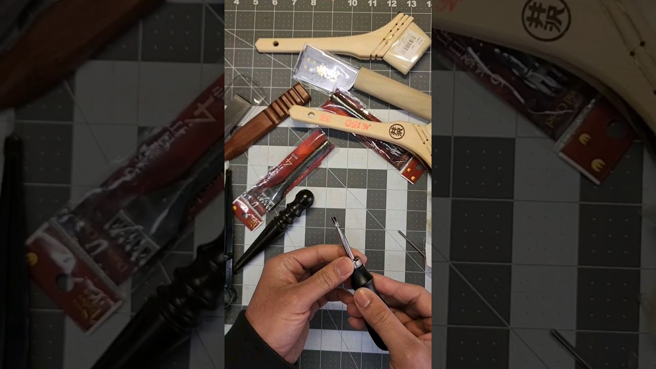 Japanese Leather Tools Unboxing - Tools Link in Description